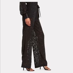 Jonathan Simkhai Sheer Panel Drawstring Pants Small Black